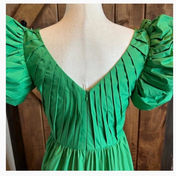 Antonio Melani X Jennifer sumko Harrington A-Line Taffeta Puff Sleeve M - Picture 3 of 8